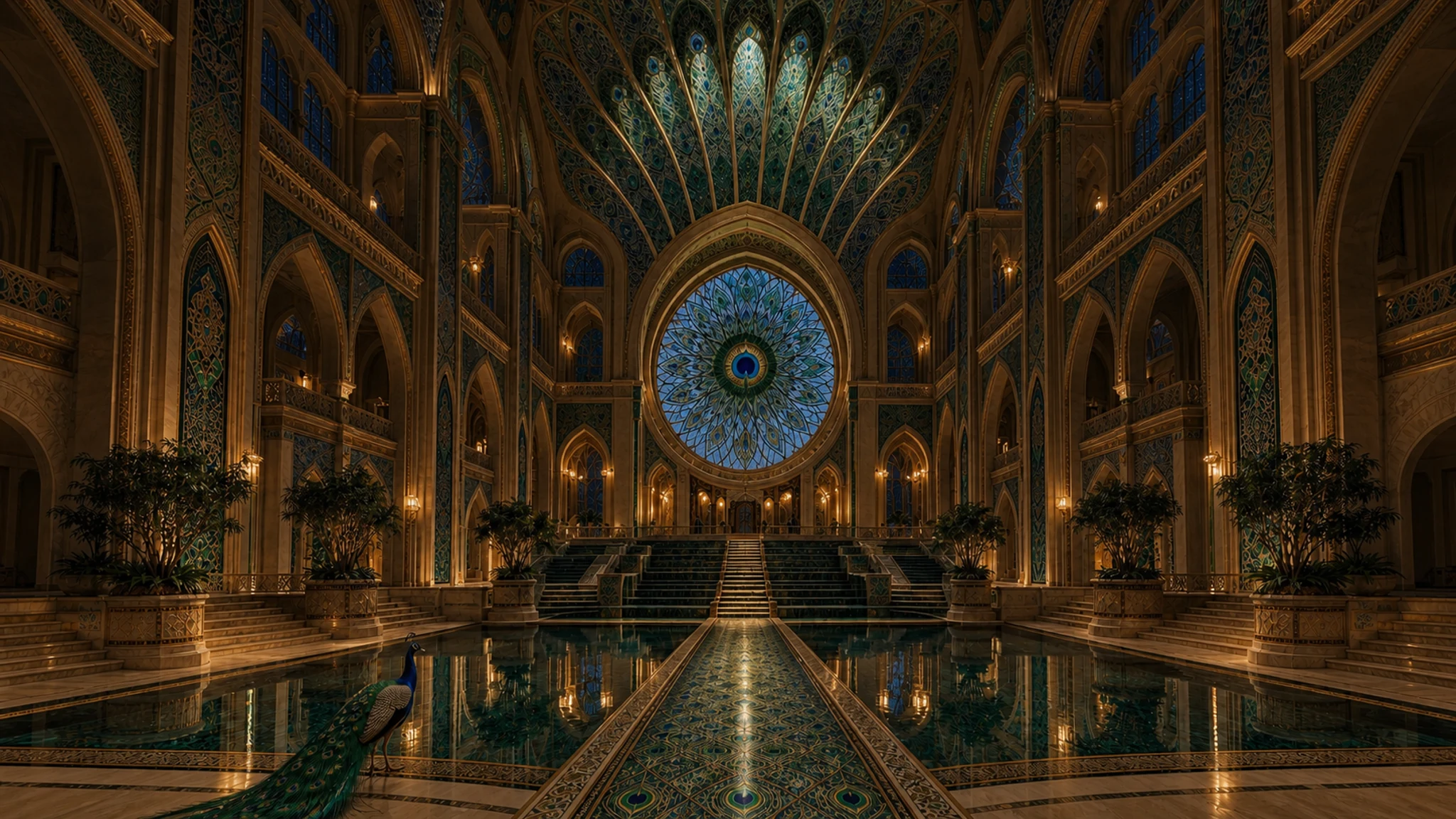 Emerald Grand Atrium by night