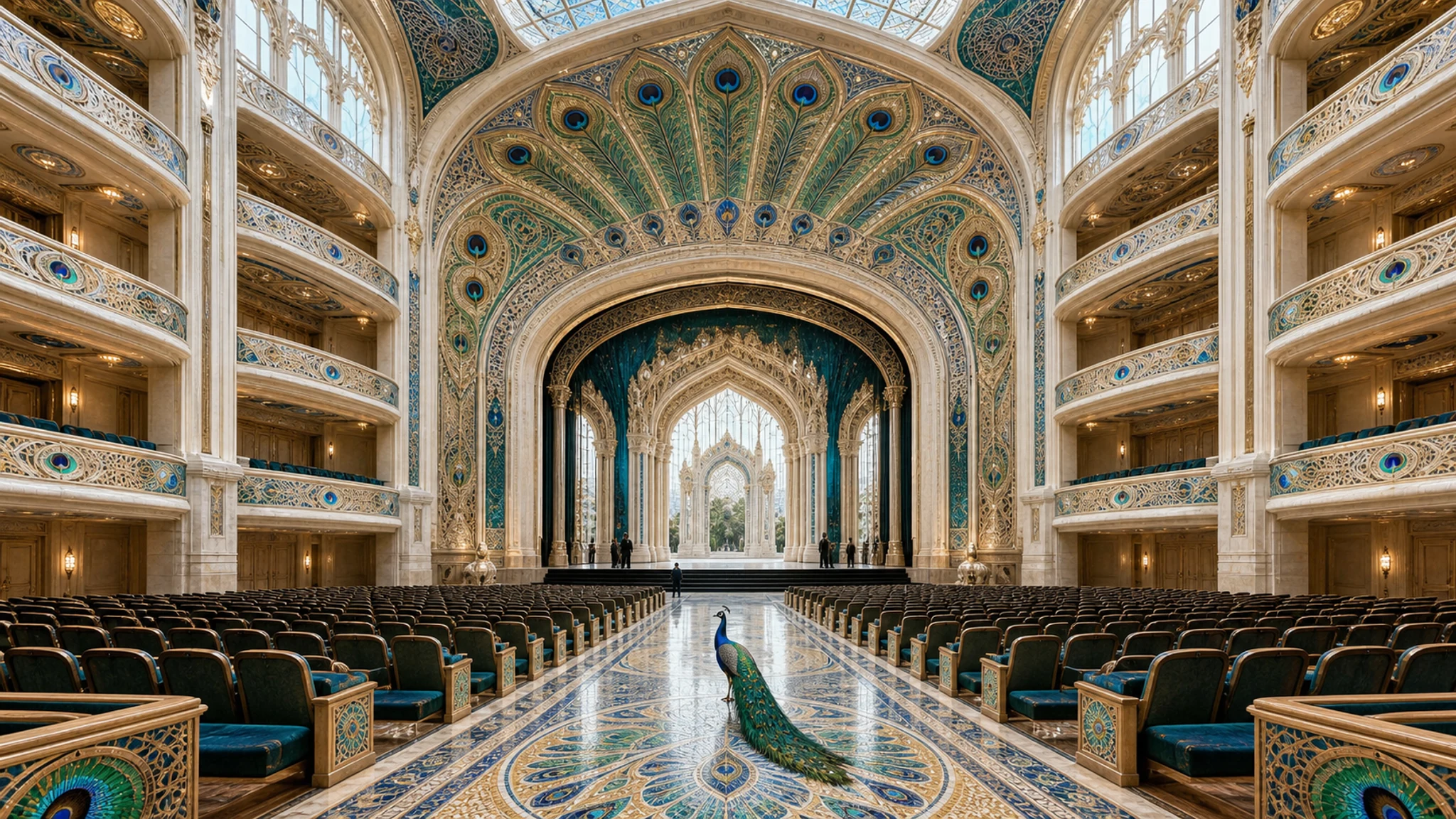 Gilded Mosaic Opera Hall by day
