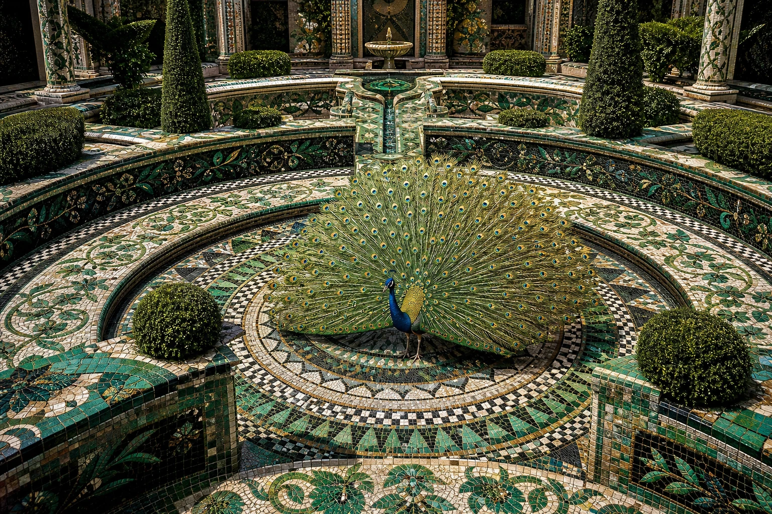 Peacock Garden in the Greenways world by day