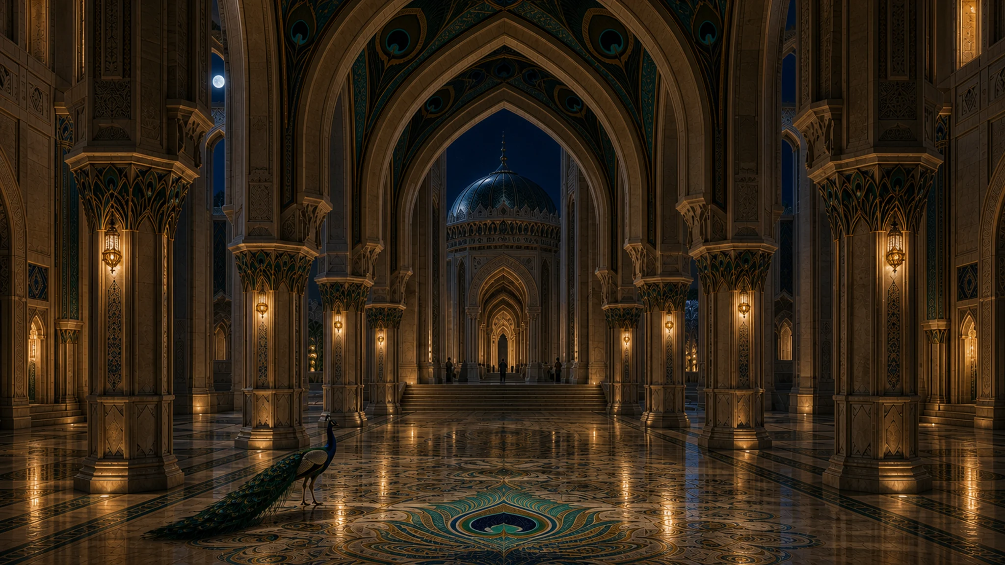 Sapphire Processional Temple by night