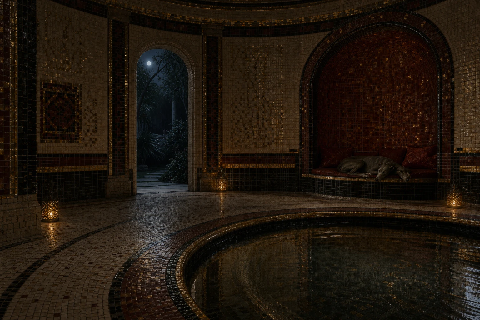 Recovery Room in the Hestia world by night