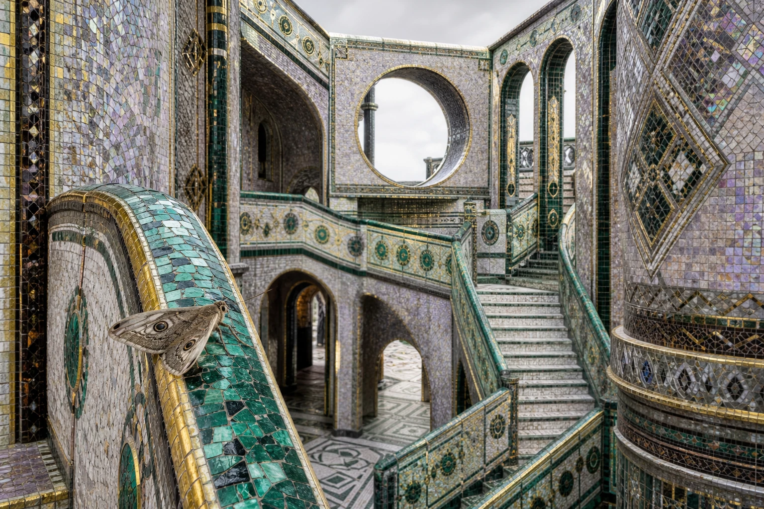 Impossible Staircase in the Hodos world by day