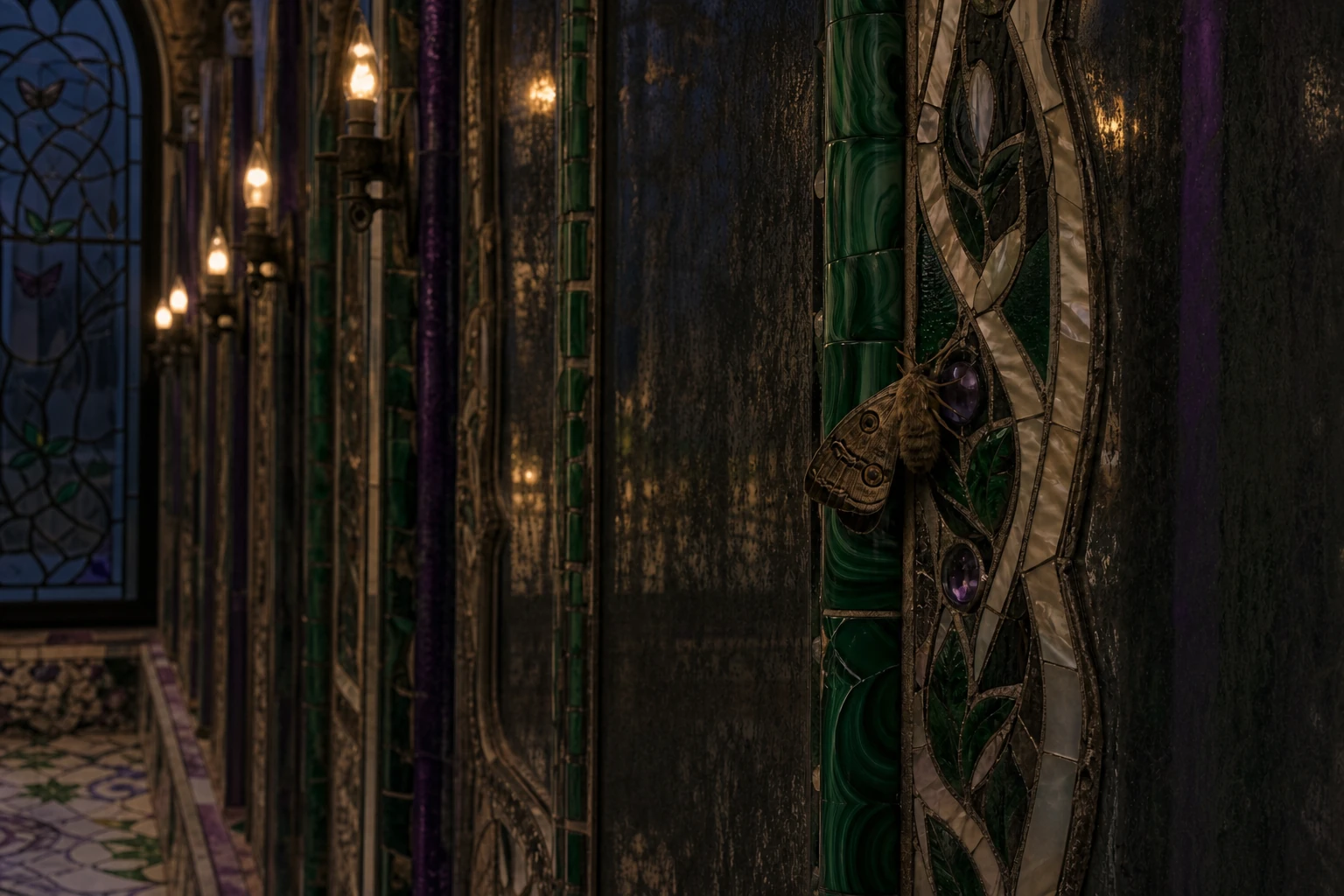 Mirrored Passage in the Hodos world by night