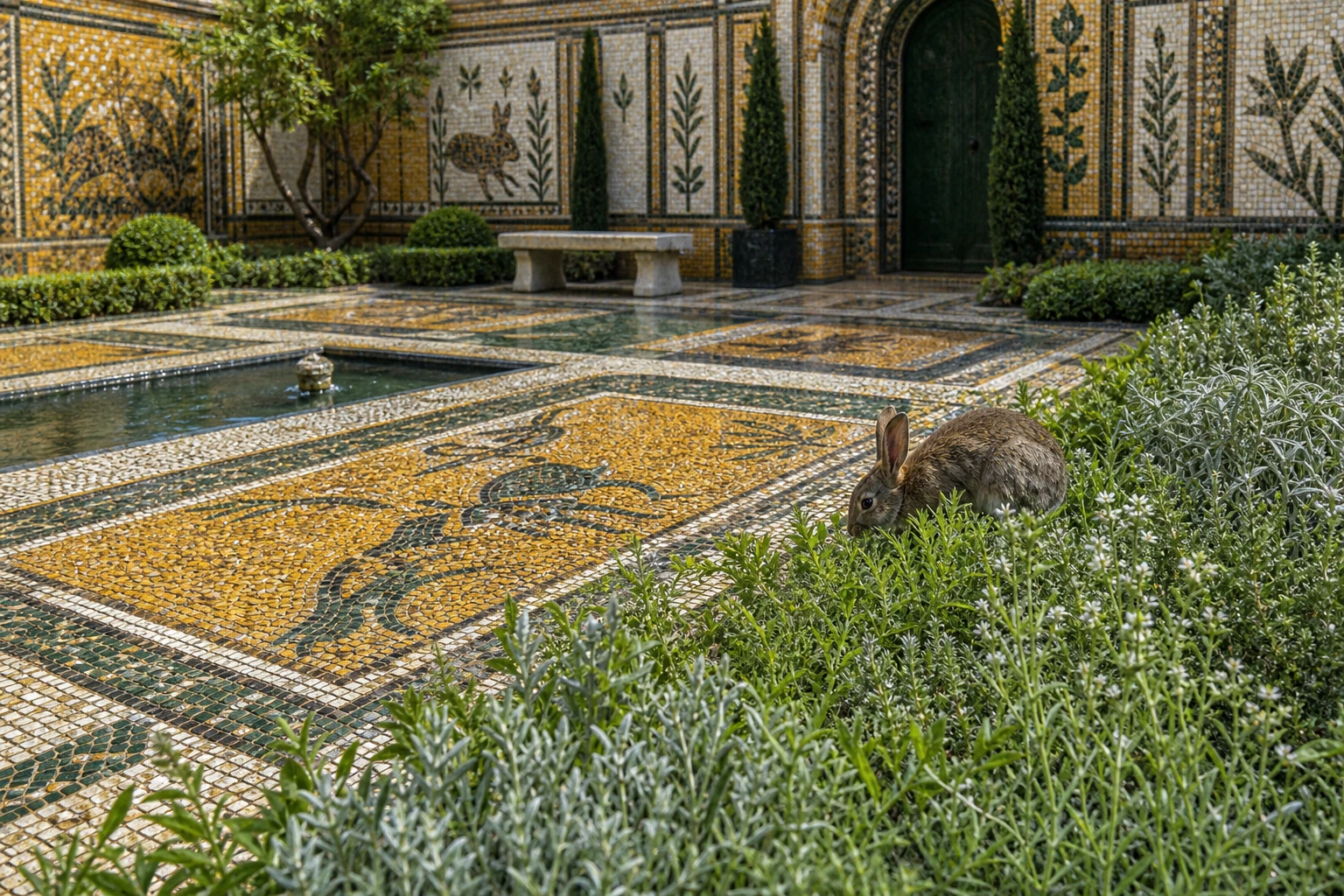 Rabbit Courtyard in the Hoplite world by day