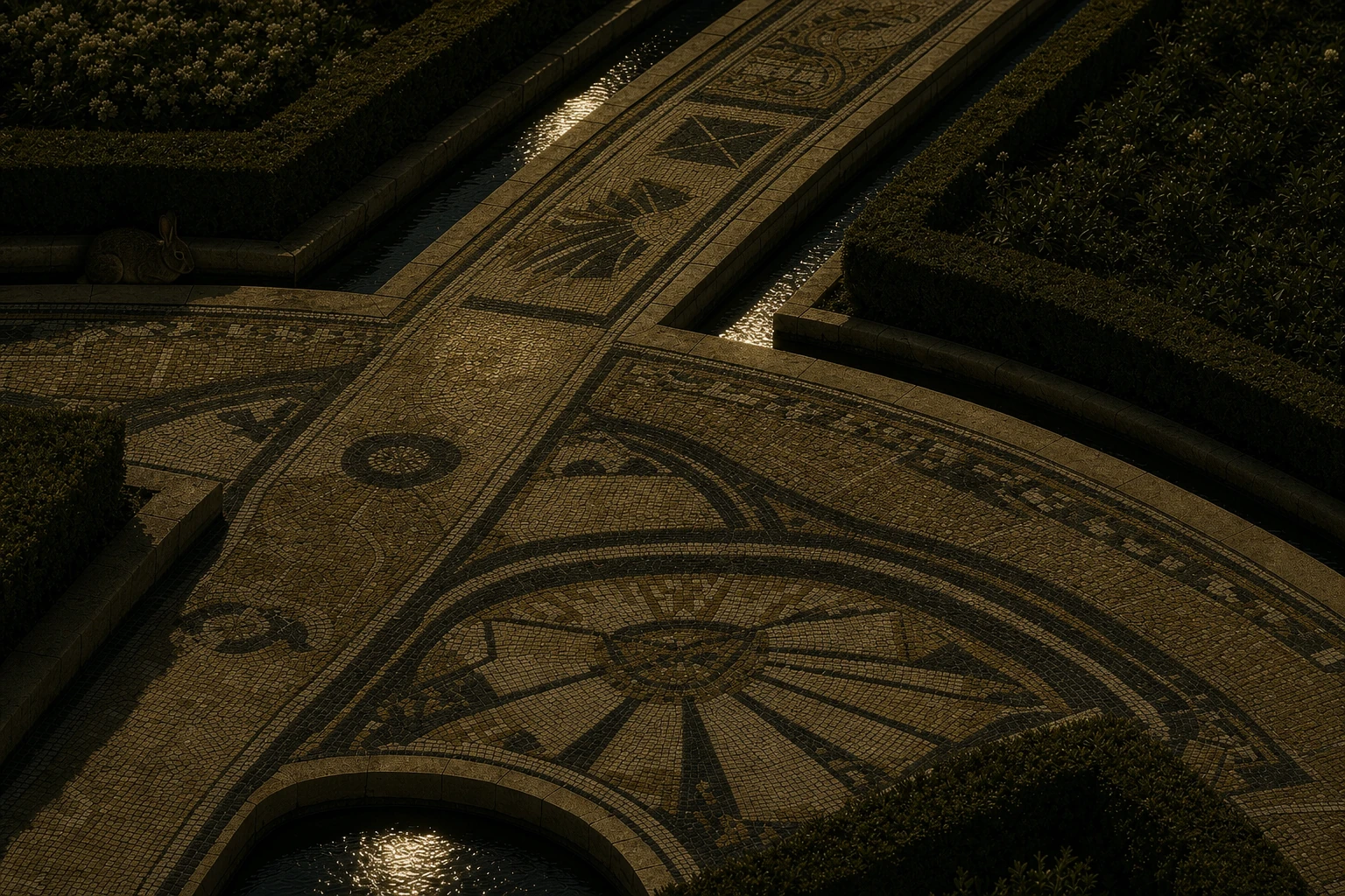 Wind Arcade in the Hoplite world by night