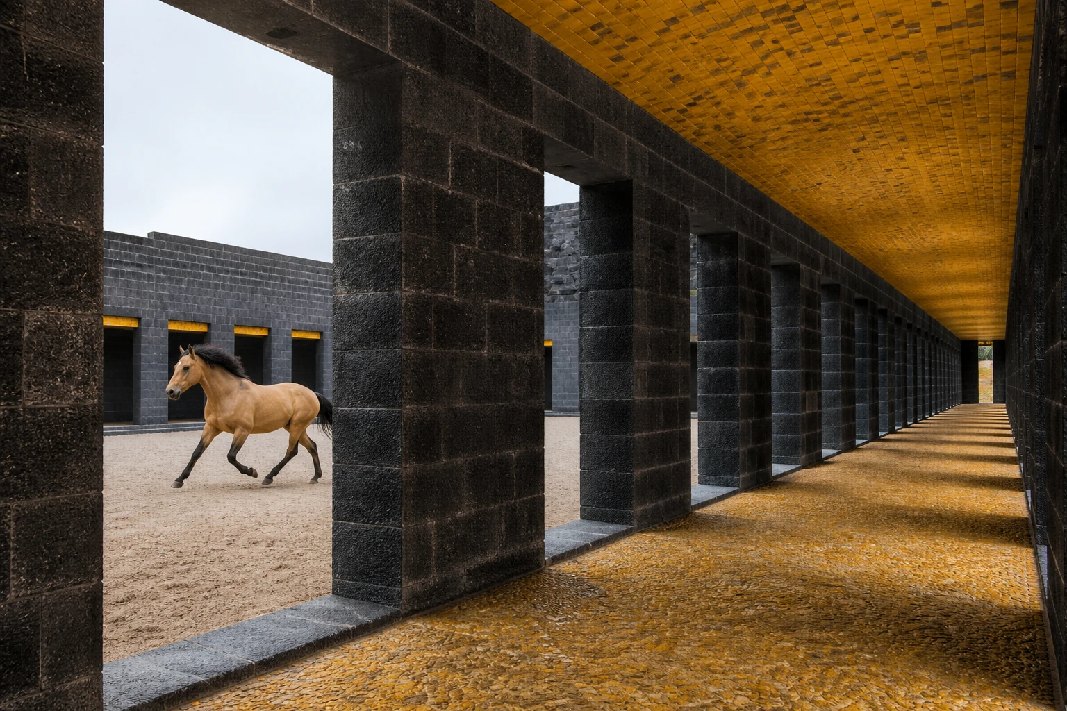 Block Cloister by day