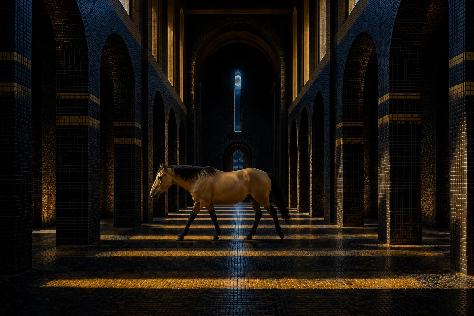 Ordered Nave by night