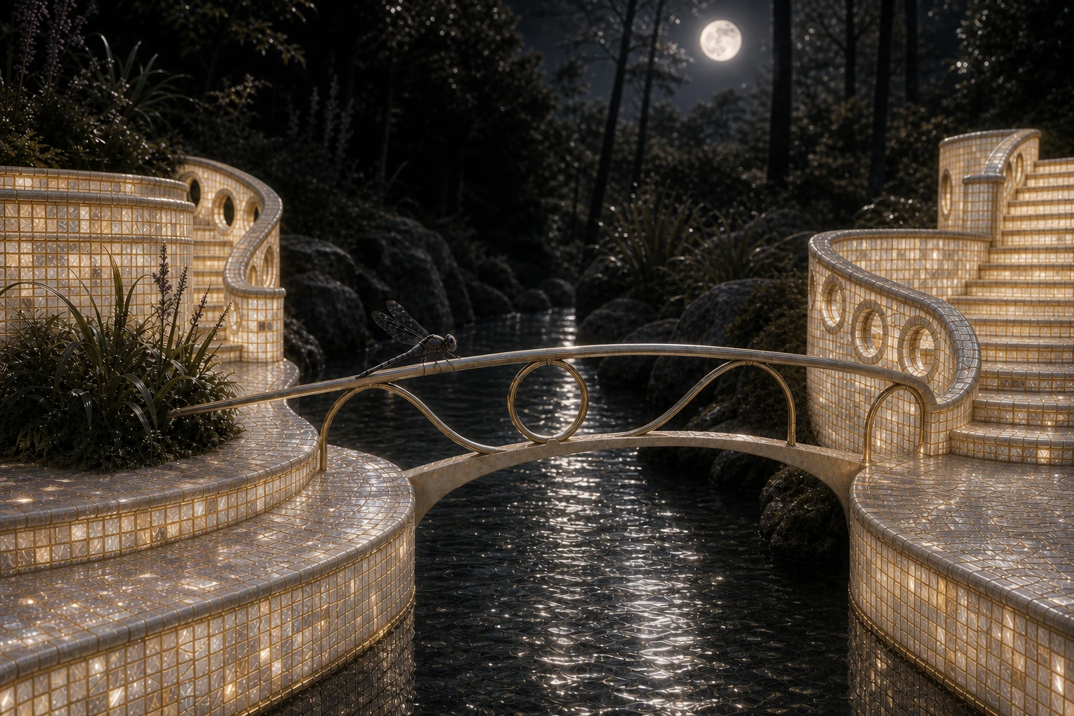 Rendezvous Bridge by night