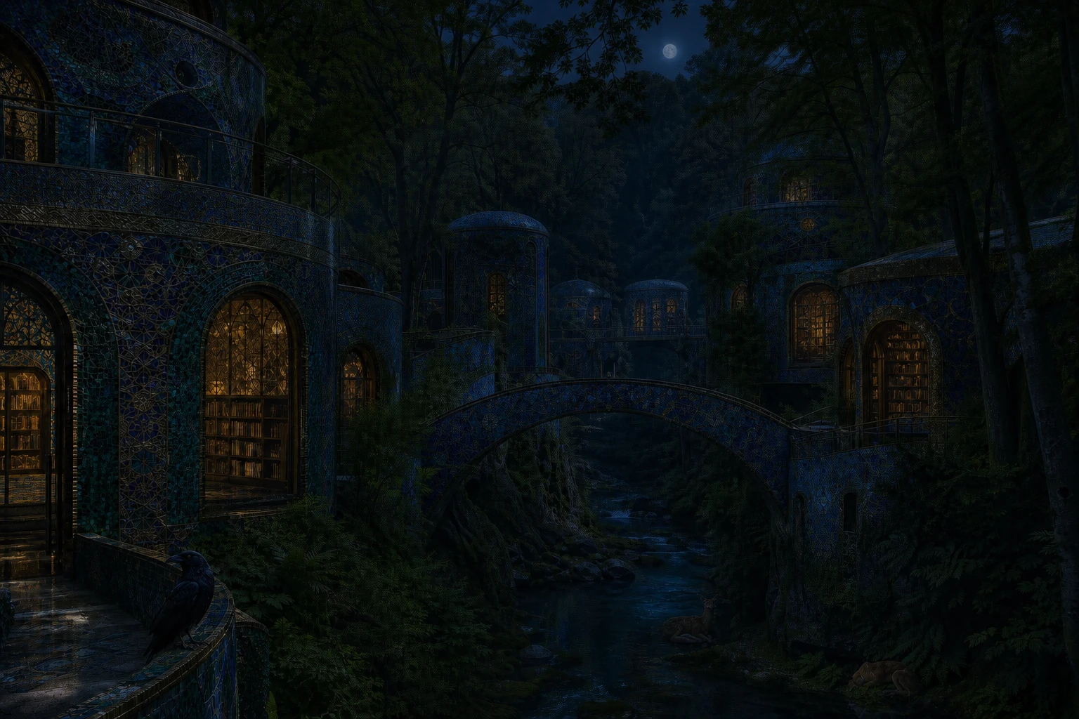 Archive Forest Basin in the World / WWW world by night